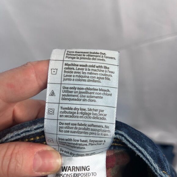 Carhartt Relaxed Fit Flannel Lined Denim Blue Jeans Size 16 Regular - Picture 8 of 13